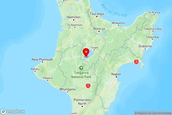 Pukawa, Central North Island Region Map