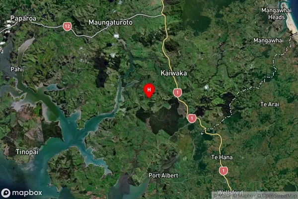 Kaiwaka, Northland Satellite Map