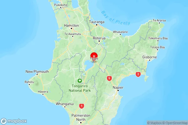 Taupo Surrounds, Central North Island Region Map