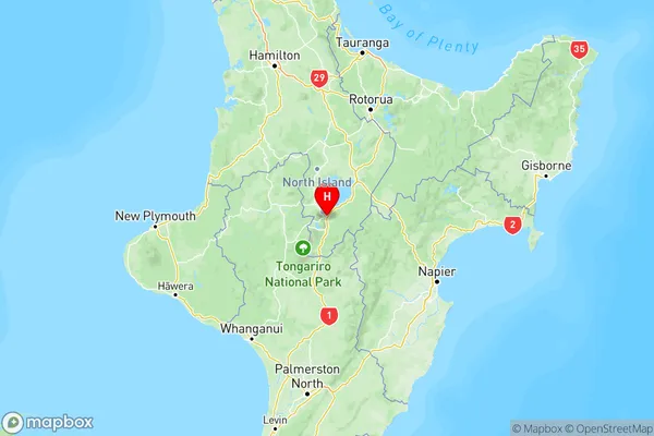 Turangi, Central North Island Region Map
