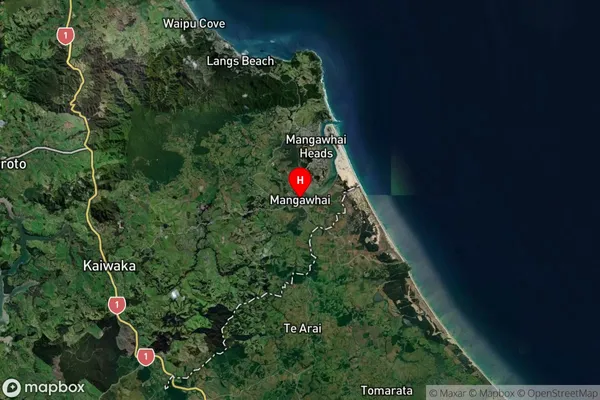 Mangawhai, Northland Satellite Map