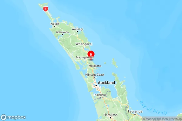 Mangawhai, Northland Region Map