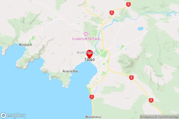 Taupo, Waikato Region Map