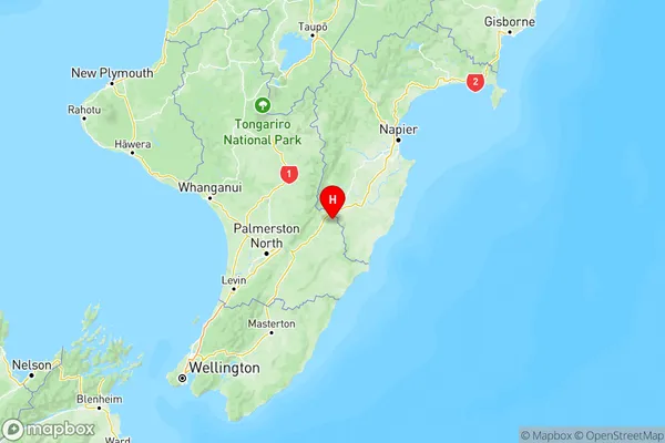 Ormondville, Hawke's Bay Region Map