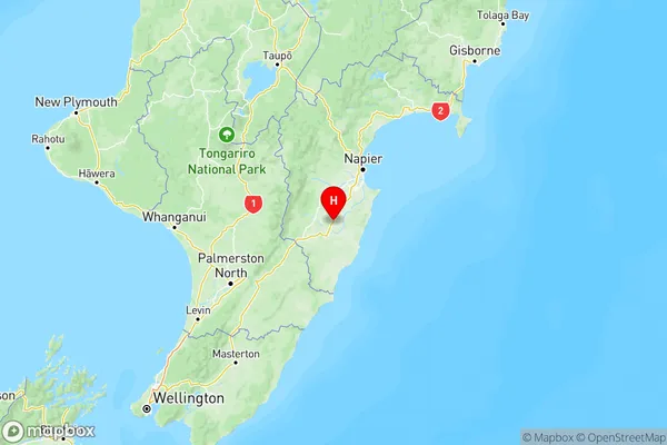 Otane, Hawke's Bay Region Map