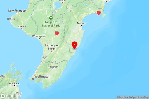 Porangahau, Hawke's Bay Region Map