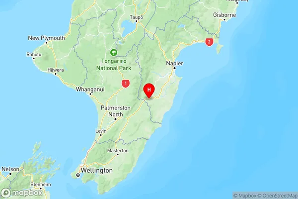 Takapau, Hawke's Bay Region Map