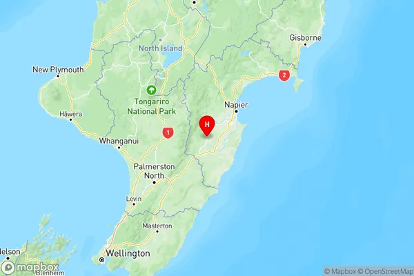 Tikokino, Hawke's Bay Region Map