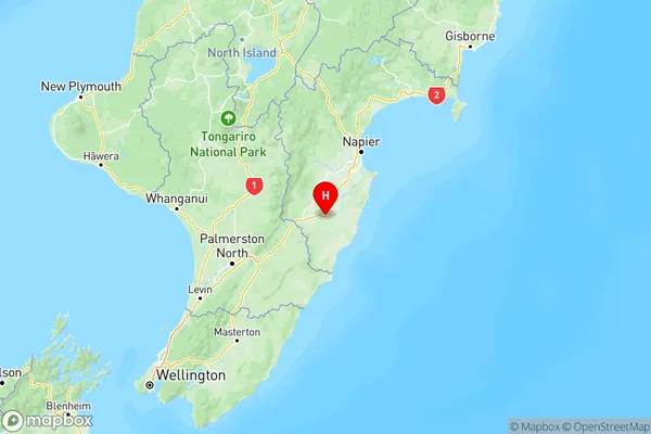 Waipukurau and Surrounds, Hawke's Bay Region Map