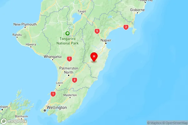 Central Hawkes Bay, Hawke's Bay Region Map