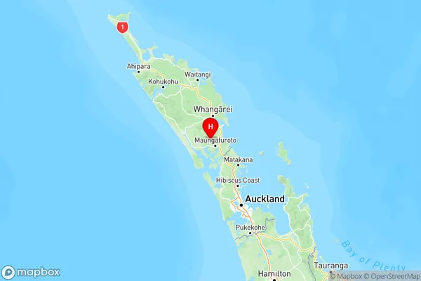 Mareretu, Northland Region Map