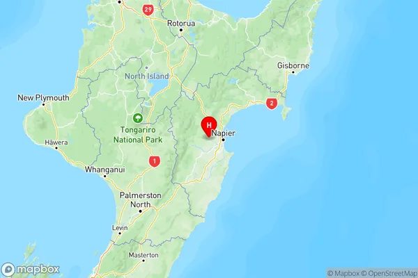 Dartmoor, Hawke's Bay Region Map