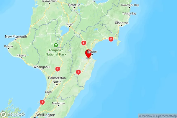 Flaxmere, Hawke's Bay Region Map