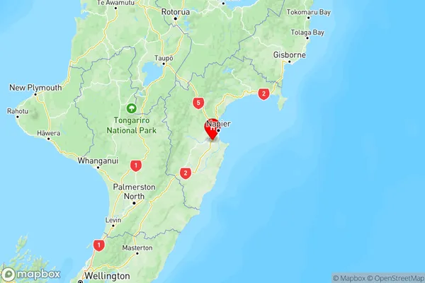 Frimley, Hawke's Bay Region Map