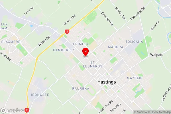 Hastings Country, Hawke's Bay Region Map