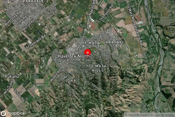 Havelock North, Hawke's Bay Satellite Map