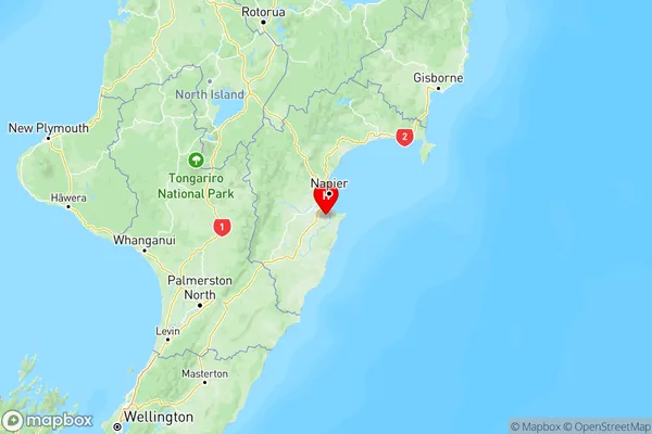 Havelock North, Hawke's Bay Region Map