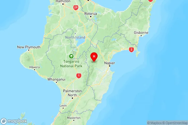 Kuripapango, Hawke's Bay Region Map