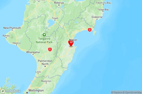 Longlands, Hawke's Bay Region Map