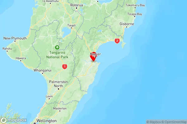 Mahora, Hawke's Bay Region Map