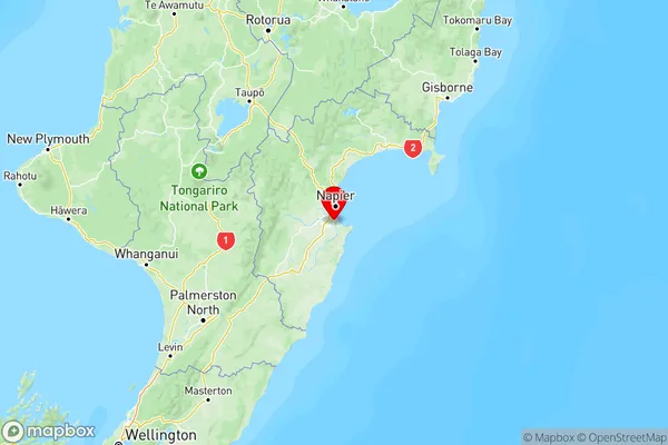 Mangateretere, Hawke's Bay Region Map