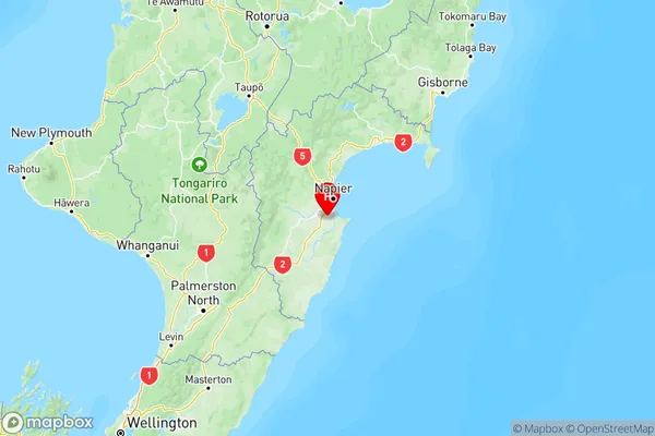 Mayfair, Hawke's Bay Region Map