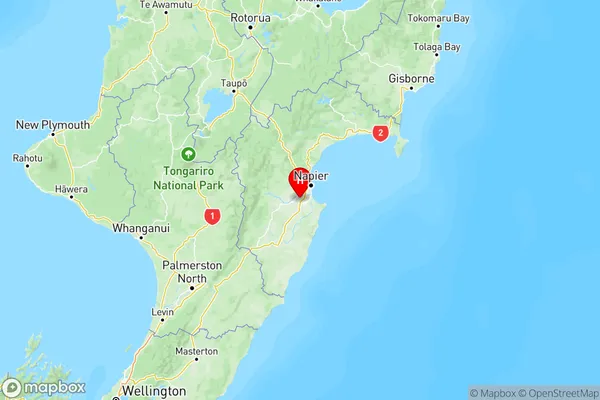 Omahu, Hawke's Bay Region Map