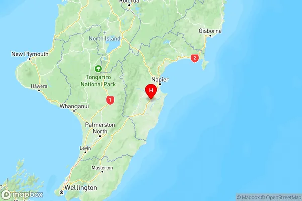 Poukawa, Hawke's Bay Region Map