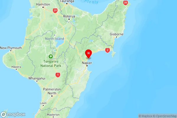 Tangoio, Hawke's Bay Region Map