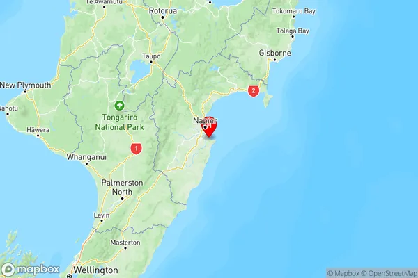 Te Awanga, Hawke's Bay Region Map