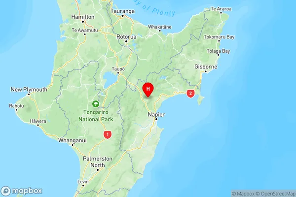 Te Haroto, Hawke's Bay Region Map