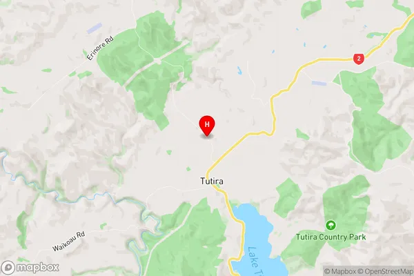 Tutira, Hawke's Bay Region Map