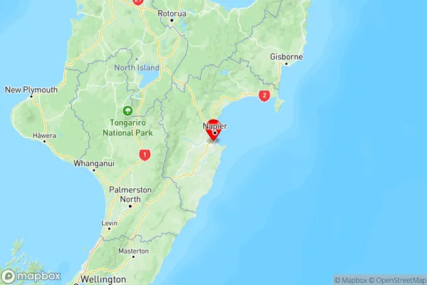Whakatu, Hawke's Bay Region Map