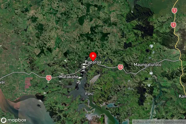 Paparoa, Northland Satellite Map