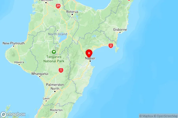 Bay View, Hawke's Bay Region Map