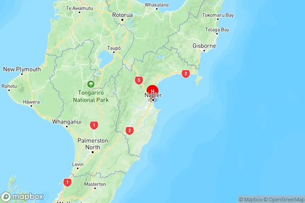 Maraenui, Hawke's Bay Region Map