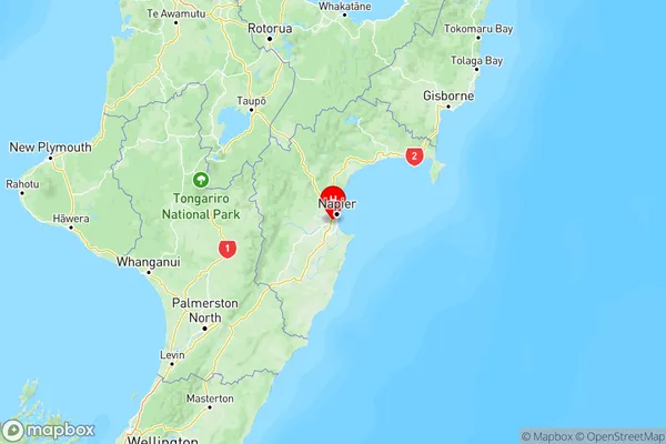 Meeanee, Hawke's Bay Region Map