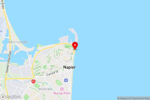 Napier Port, Hawke's Bay Region Map