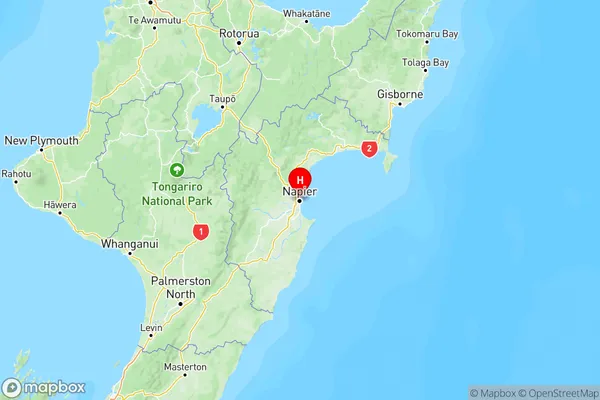 Napier Port, Hawke's Bay Region Map