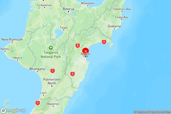 Napier South, Hawke's Bay Region Map