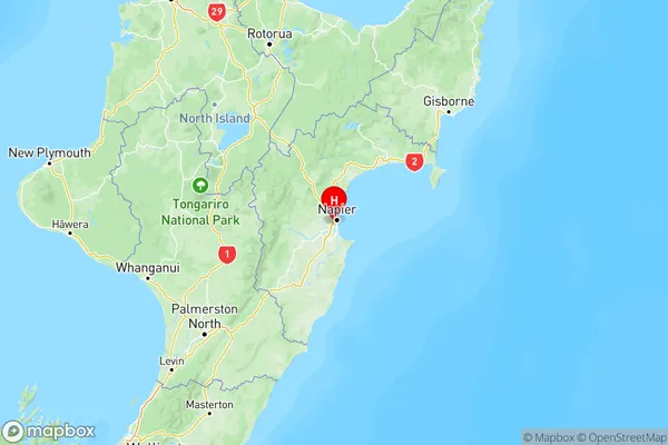 Onekawa, Hawke's Bay Region Map