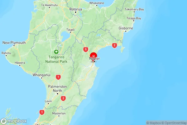 Pirimai, Hawke's Bay Region Map