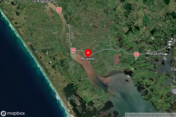 Ruawai, Northland Satellite Map