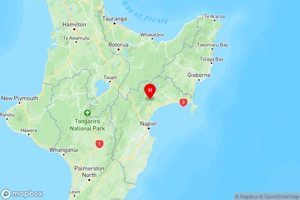 Kotemaori, Hawke's Bay Region Map