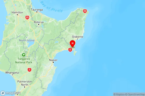 Nuhaka/Morere, Hawke's Bay Region Map