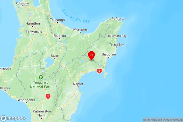 Ruakituri, Hawke's Bay Region Map