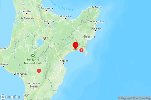 Wairoa, Hawke's Bay Region Map