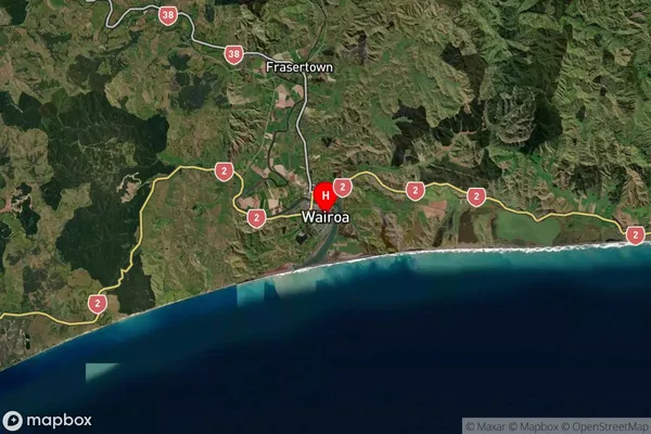 Wairoa, Hawke's Bay Satellite Map