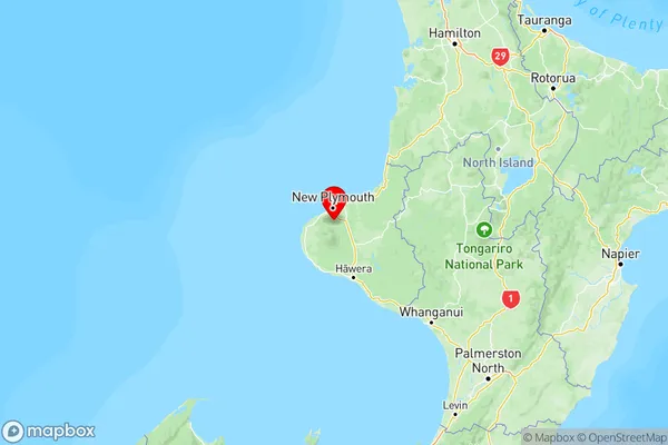 Korito, Taranaki Region Map