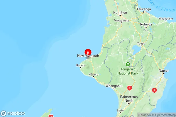 Mokau, Taranaki Region Map